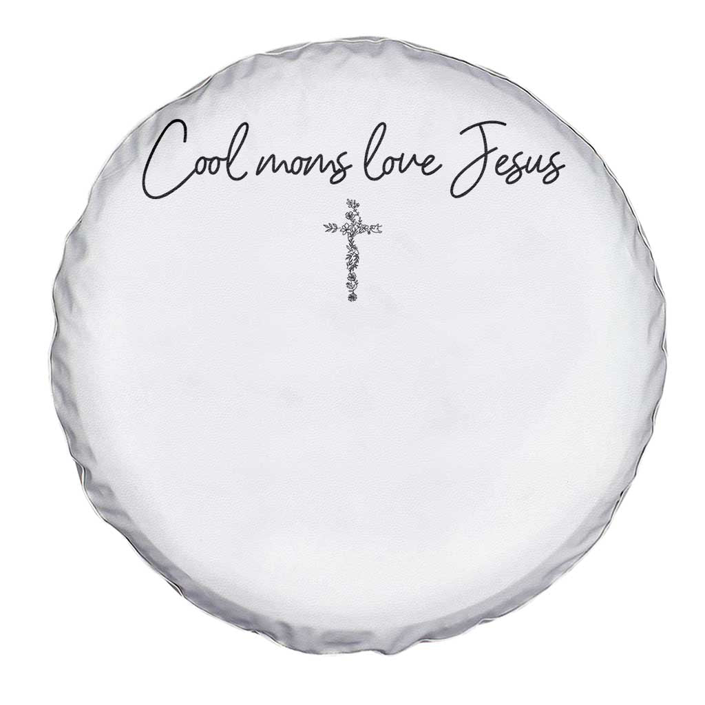 Cool Moms Love Jesus Spare Tire Cover Christian Mom Floral Mama Mothers Day TS10 Print Your Wear