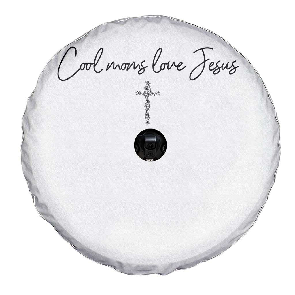 Cool Moms Love Jesus Spare Tire Cover Christian Mom Floral Mama Mothers Day TS10 Print Your Wear