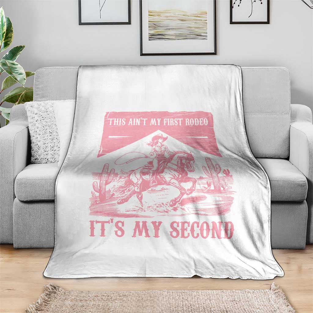 Toddler Baby Girl 2nd Birthday Throw Blanket This Aint My First Rodeo Its My Second TS10 Print Your Wear