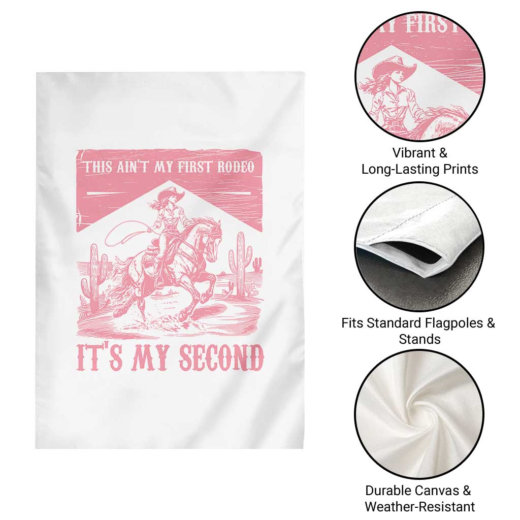 Toddler Baby Girl 2nd Birthday Garden Flag This Aint My First Rodeo Its My Second TS10 Print Your Wear