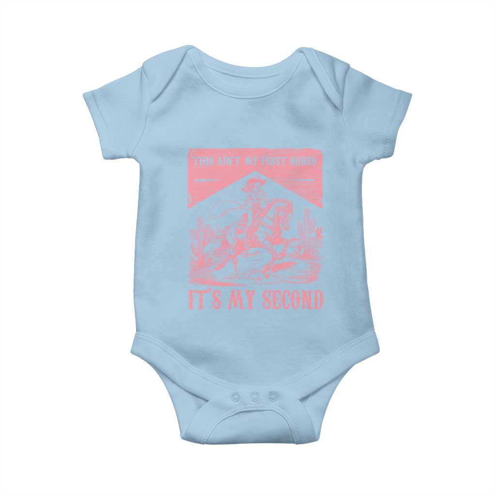Toddler Baby Girl 2nd Birthday Baby Onesie This Aint My First Rodeo Its My Second TS10 Light Blue Print Your Wear