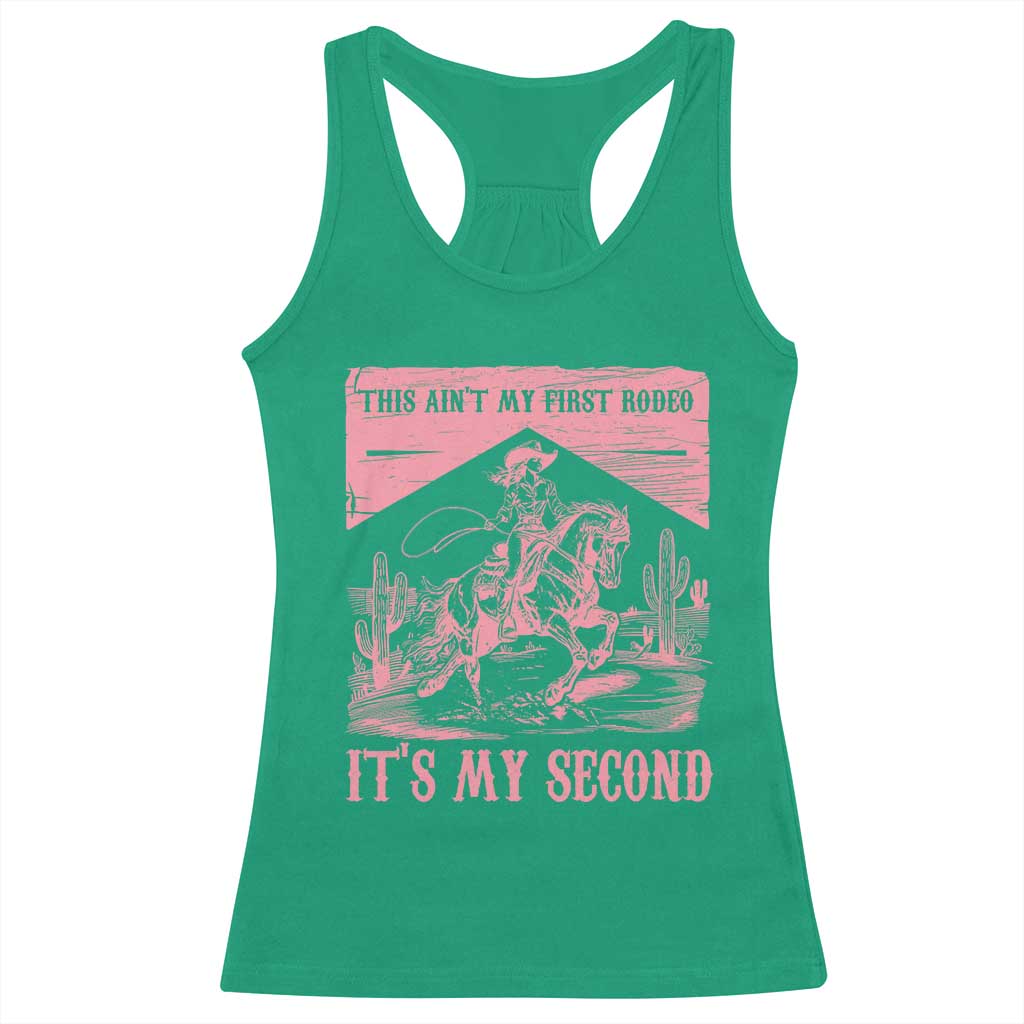 Toddler Baby Girl 2nd Birthday Racerback Tank Top This Aint My First Rodeo Its My Second TS10 Irish Green Print Your Wear