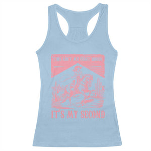 Toddler Baby Girl 2nd Birthday Racerback Tank Top This Aint My First Rodeo Its My Second TS10 Light Blue Print Your Wear