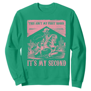 Toddler Baby Girl 2nd Birthday Sweatshirt This Aint My First Rodeo Its My Second TS10 Irish Green Print Your Wear