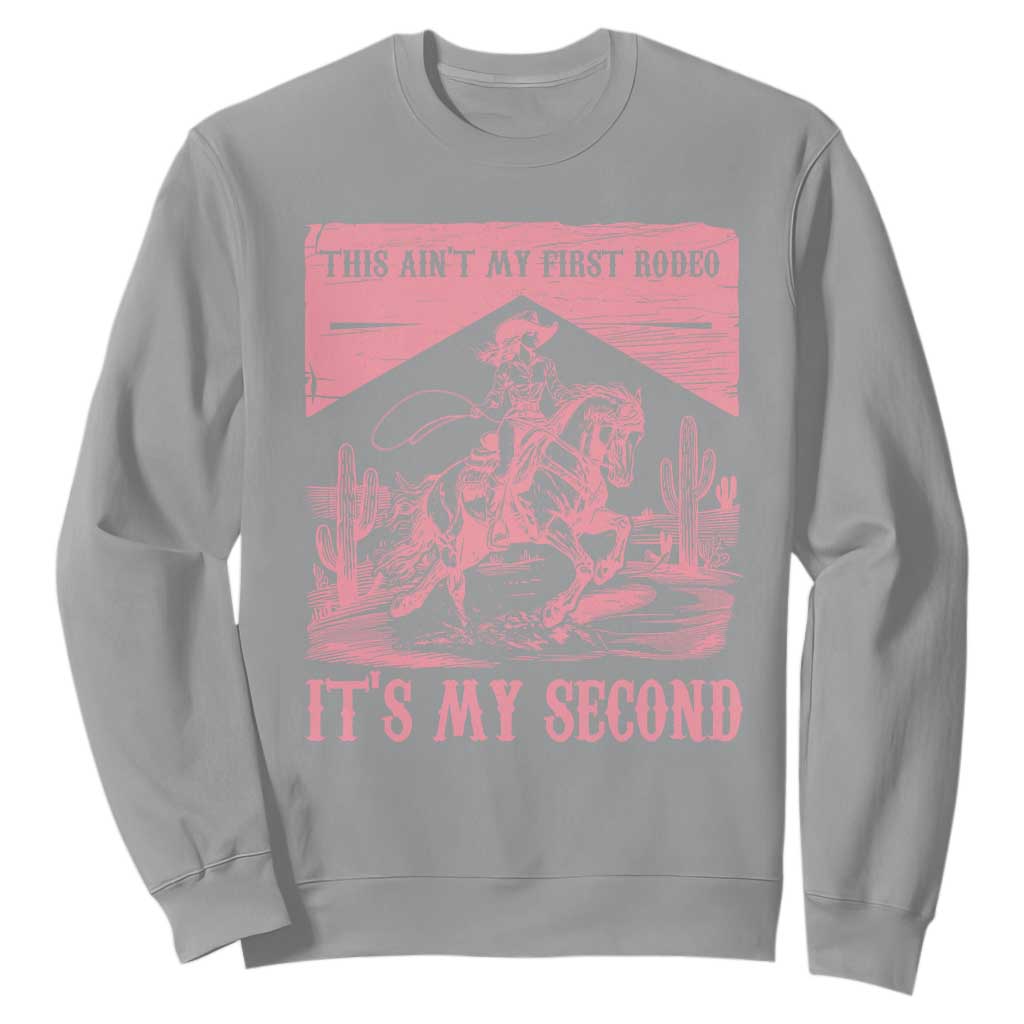 Toddler Baby Girl 2nd Birthday Sweatshirt This Aint My First Rodeo Its My Second TS10 Sport Gray Print Your Wear