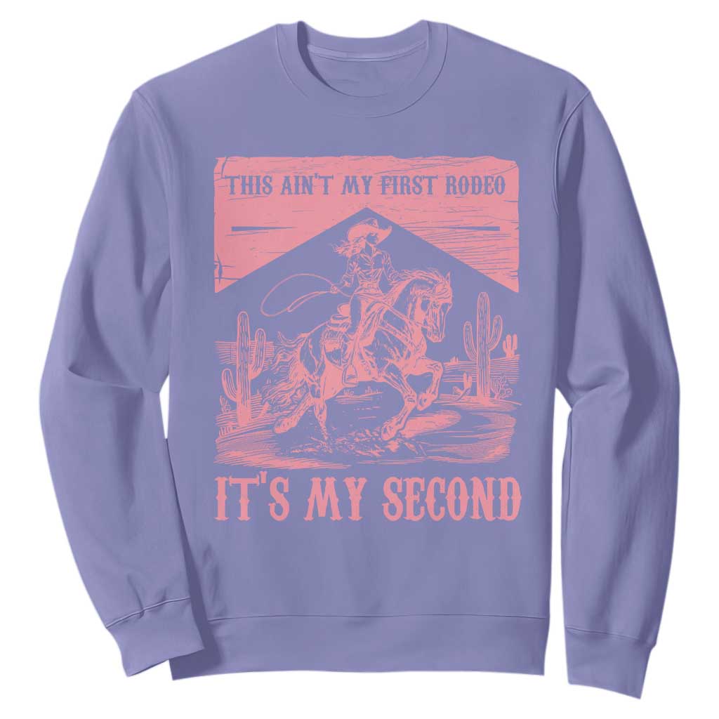 Toddler Baby Girl 2nd Birthday Sweatshirt This Aint My First Rodeo Its My Second TS10 Violet Print Your Wear
