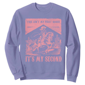 Toddler Baby Girl 2nd Birthday Sweatshirt This Aint My First Rodeo Its My Second TS10 Violet Print Your Wear