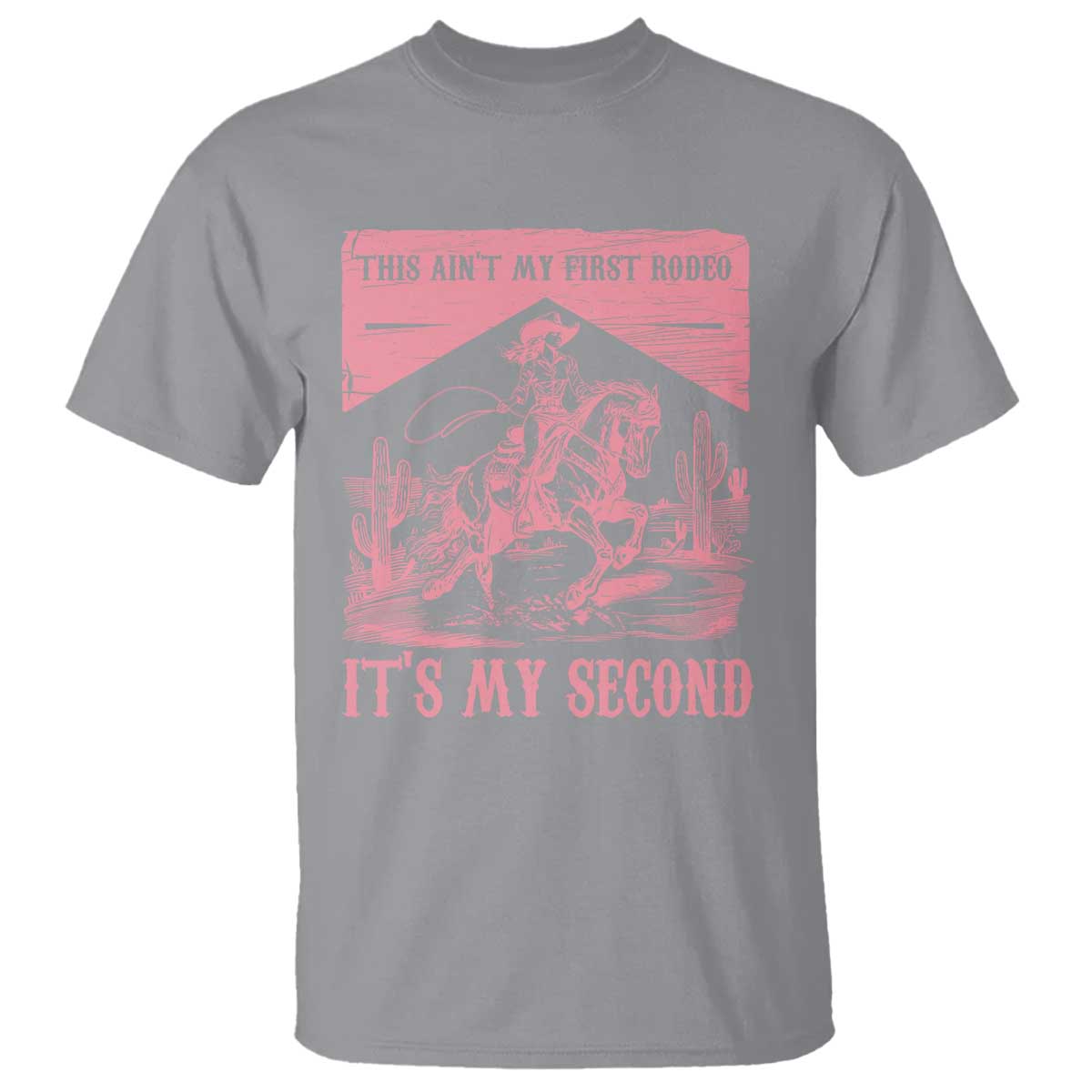Toddler Baby Girl 2nd Birthday T Shirt This Aint My First Rodeo Its My Second TS10 Sport Gray Print Your Wear