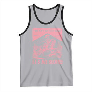 Toddler Baby Girl 2nd Birthday Tank Top This Aint My First Rodeo Its My Second TS10 Athletic Heather Black Print Your Wear