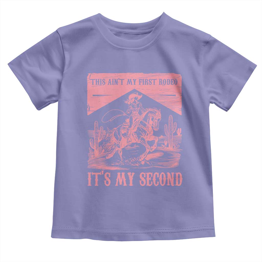 Toddler Baby Girl 2nd Birthday Toddler T Shirt This Aint My First Rodeo Its My Second TS10 Violet Print Your Wear