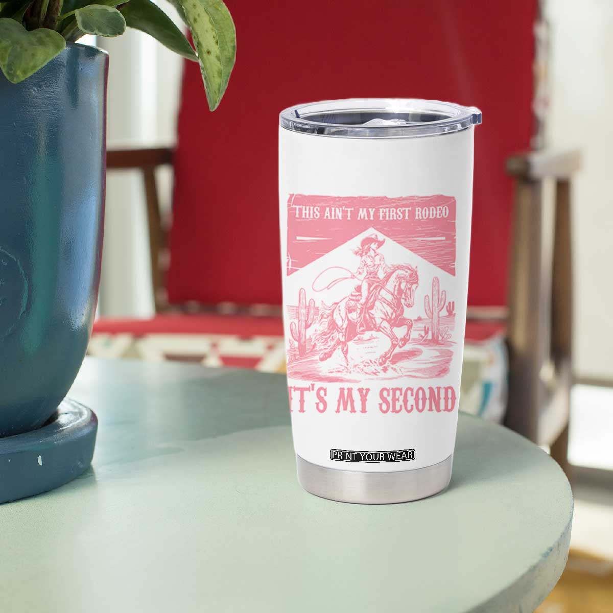 Toddler Baby Girl 2nd Birthday Tumbler Cup This Aint My First Rodeo Its My Second TS10 Print Your Wear
