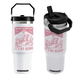 Toddler Baby Girl 2nd Birthday Flip Straw Tumbler This Aint My First Rodeo Its My Second TS10 One Size: 30 oz White Print Your Wear