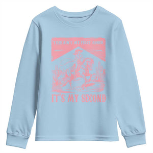 Toddler Baby Girl 2nd Birthday Youth Sweatshirt This Aint My First Rodeo Its My Second TS10 Light Blue Print Your Wear