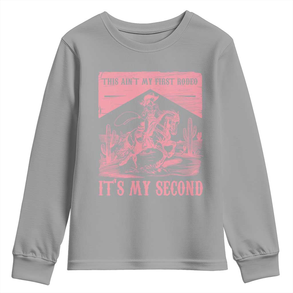 Toddler Baby Girl 2nd Birthday Youth Sweatshirt This Aint My First Rodeo Its My Second TS10 Sport Gray Print Your Wear