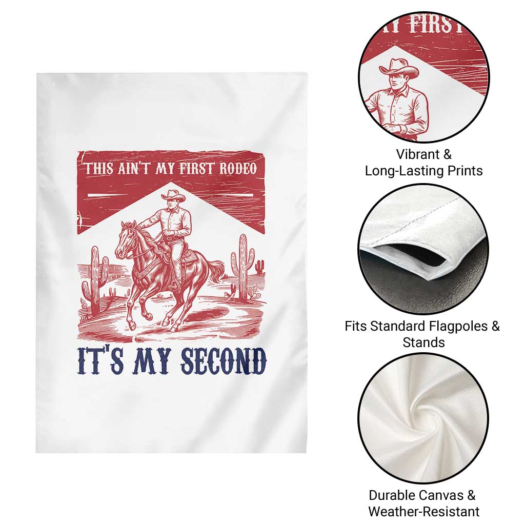 Toddler Baby Boy 2nd Birthday Garden Flag This Aint My First Rodeo Its My Second TS10 Print Your Wear