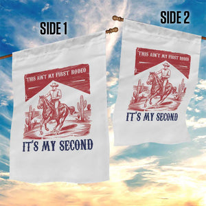 Toddler Baby Boy 2nd Birthday Garden Flag This Aint My First Rodeo Its My Second TS10 Print Your Wear