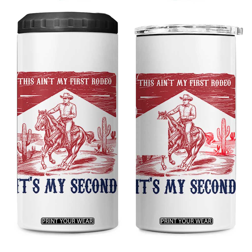 Toddler Baby Boy 2nd Birthday 4 in 1 Can Cooler Tumbler This Aint My First Rodeo Its My Second TS10 One Size: 16 oz White Print Your Wear