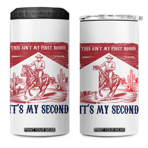 Toddler Baby Boy 2nd Birthday 4 in 1 Can Cooler Tumbler This Aint My First Rodeo Its My Second TS10 One Size: 16 oz White Print Your Wear