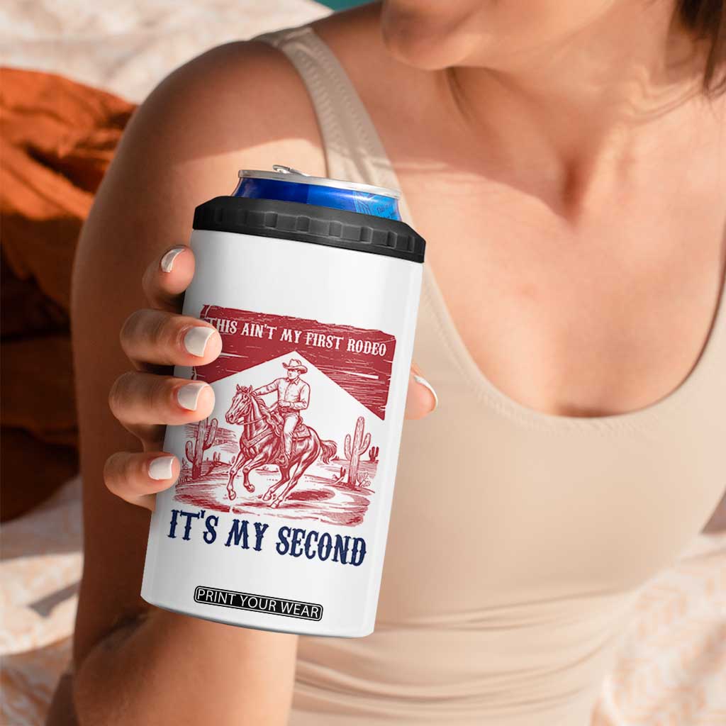 Toddler Baby Boy 2nd Birthday 4 in 1 Can Cooler Tumbler This Aint My First Rodeo Its My Second TS10 Print Your Wear