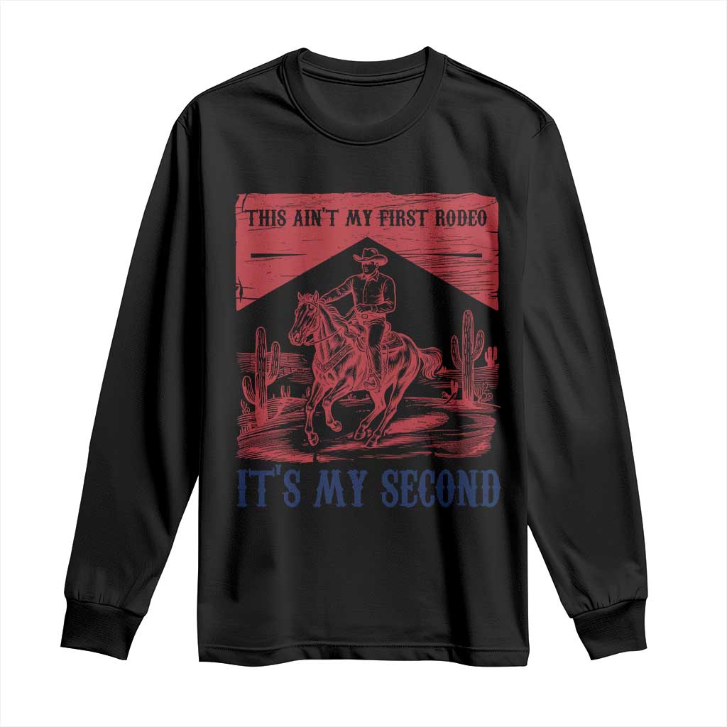 Toddler Baby Boy 2nd Birthday Long Sleeve Shirt This Aint My First Rodeo Its My Second TS10 Black Print Your Wear