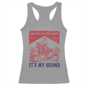Toddler Baby Boy 2nd Birthday Racerback Tank Top This Aint My First Rodeo Its My Second TS10 Sport Gray Print Your Wear