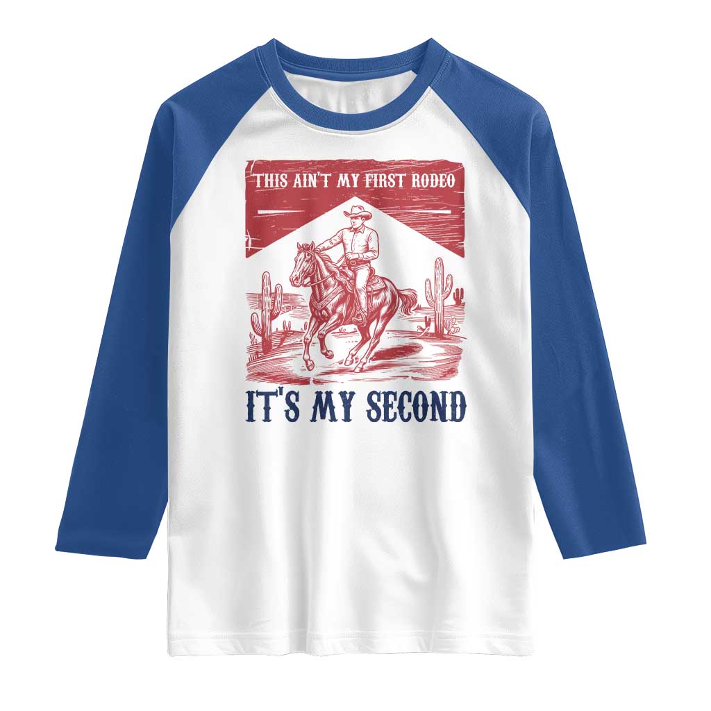 Toddler Baby Boy 2nd Birthday Raglan Shirt This Aint My First Rodeo Its My Second TS10 White Royal Print Your Wear