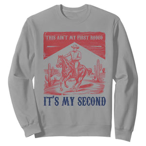 Toddler Baby Boy 2nd Birthday Sweatshirt This Aint My First Rodeo Its My Second TS10 Sport Gray Print Your Wear