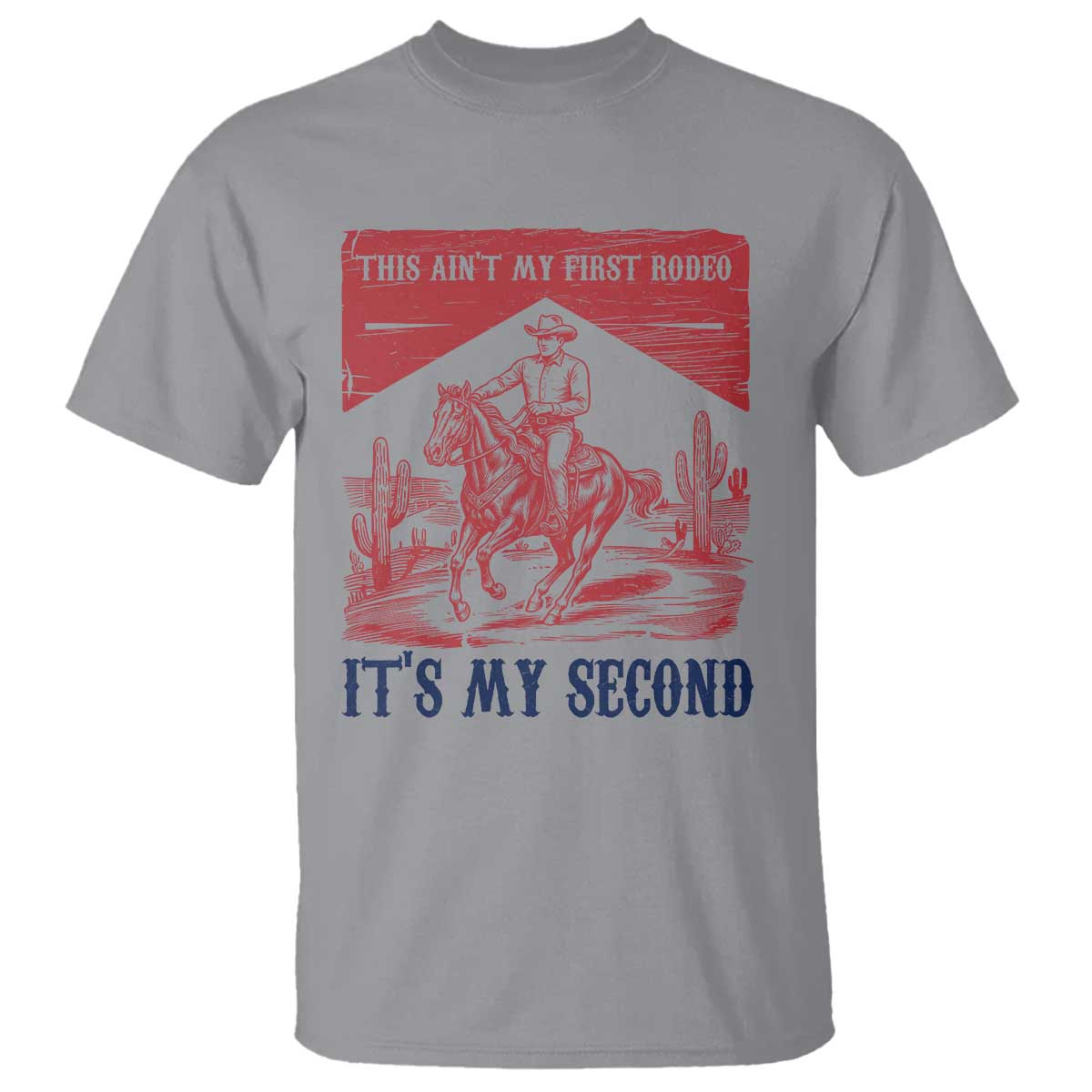Toddler Baby Boy 2nd Birthday T Shirt This Aint My First Rodeo Its My Second TS10 Sport Gray Print Your Wear