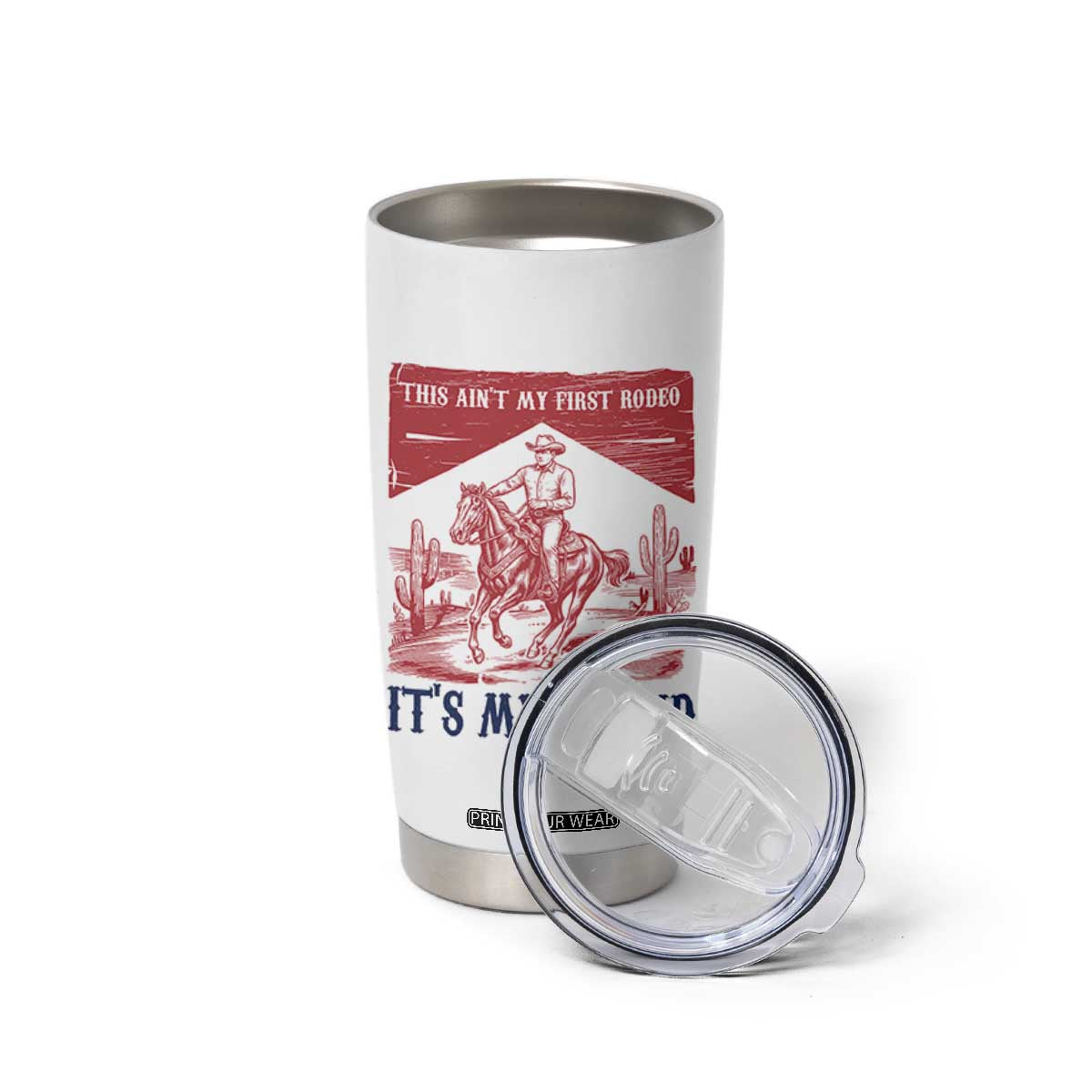 Toddler Baby Boy 2nd Birthday Tumbler Cup This Aint My First Rodeo Its My Second TS10 Print Your Wear
