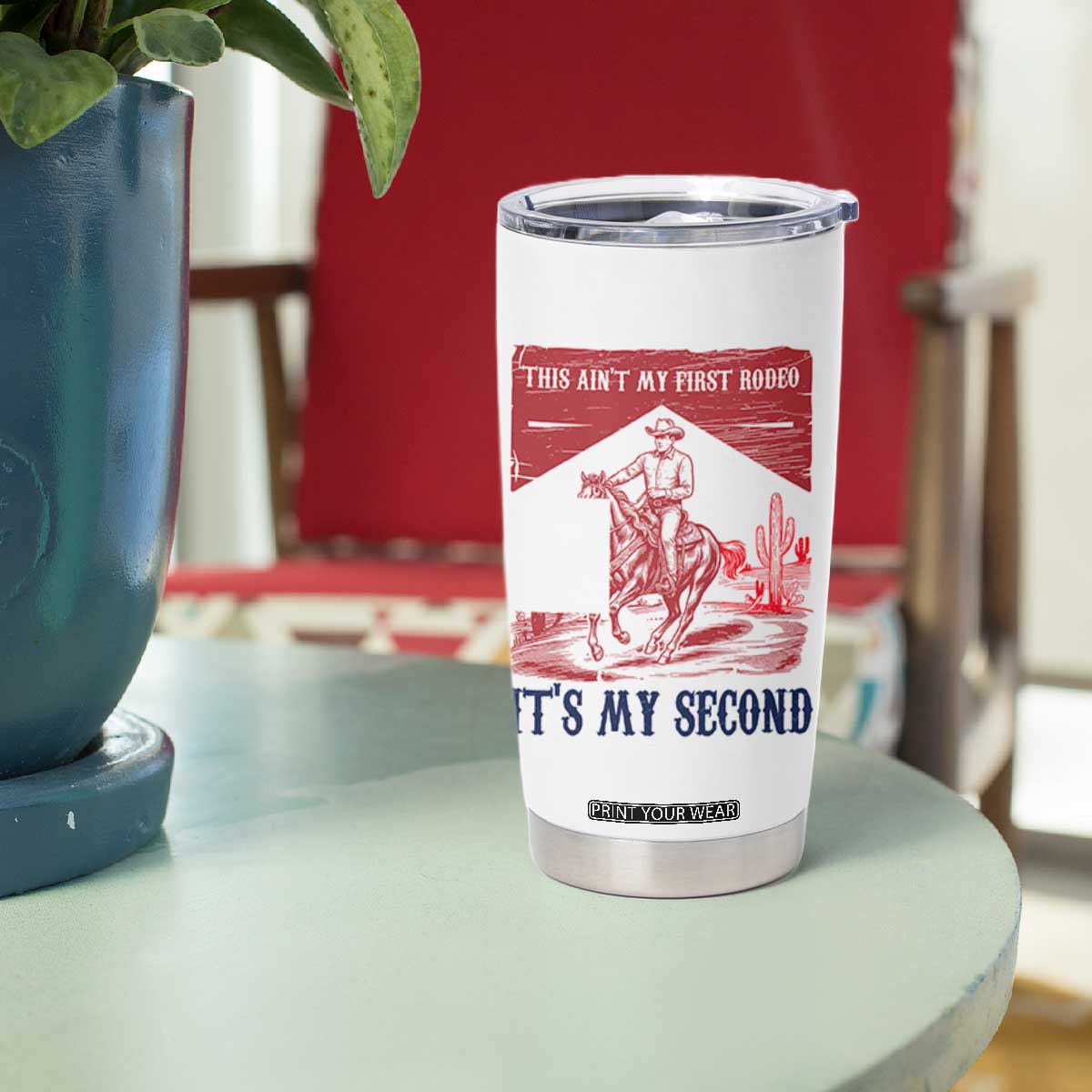 Toddler Baby Boy 2nd Birthday Tumbler Cup This Aint My First Rodeo Its My Second TS10 Print Your Wear