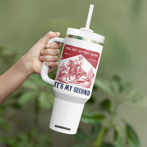 Toddler Baby Boy 2nd Birthday Tumbler With Handle This Aint My First Rodeo Its My Second TS10 Print Your Wear