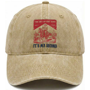 Toddler Baby Boy 2nd Birthday Washed Cotton Baseball Cap This Aint My First Rodeo Its My Second