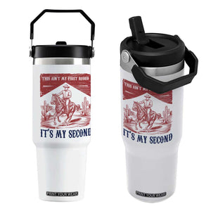 Toddler Baby Boy 2nd Birthday Flip Straw Tumbler This Aint My First Rodeo Its My Second TS10 One Size: 30 oz White Print Your Wear