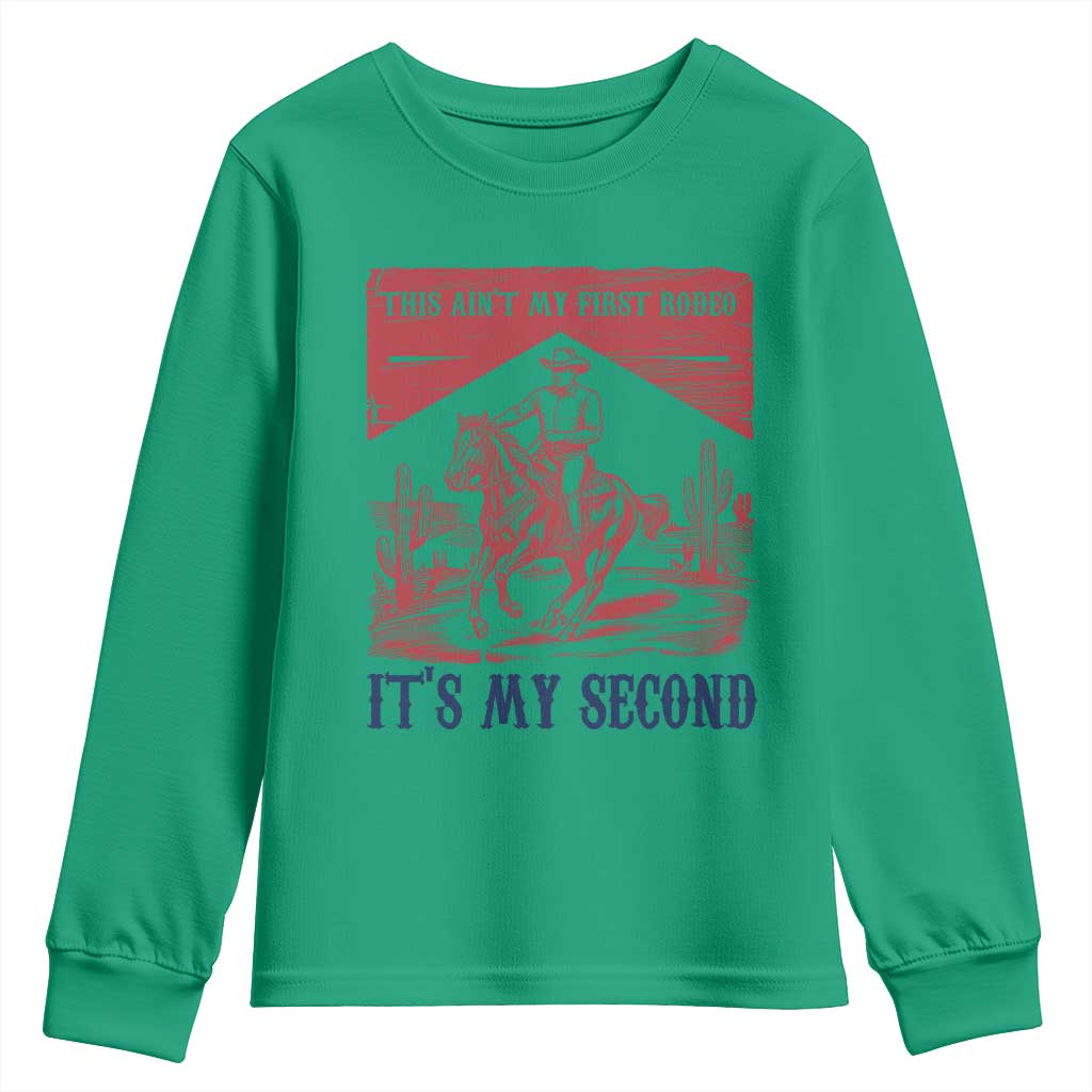 Toddler Baby Boy 2nd Birthday Youth Sweatshirt This Aint My First Rodeo Its My Second TS10 Irish Green Print Your Wear