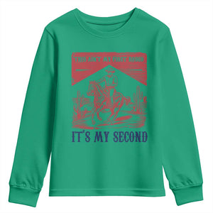 Toddler Baby Boy 2nd Birthday Youth Sweatshirt This Aint My First Rodeo Its My Second TS10 Irish Green Print Your Wear