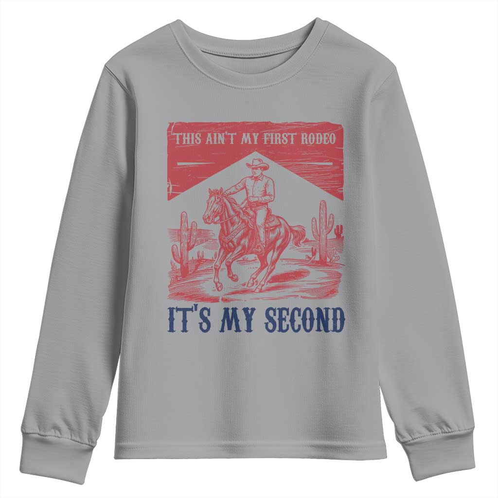 Toddler Baby Boy 2nd Birthday Youth Sweatshirt This Aint My First Rodeo Its My Second TS10 Sport Gray Print Your Wear
