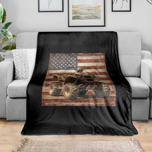 American Flag Quad 4 Wheeler Throw Blanket Vintage Retro Cool ATV Quadrider Off Road Clothing TS10 Print Your Wear