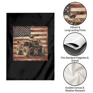 American Flag Quad 4 Wheeler Garden Flag Vintage Retro Cool ATV Quadrider Off Road Clothing TS10 Print Your Wear