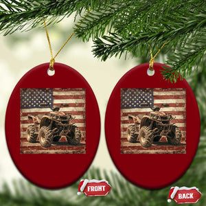 American Flag Quad 4 Wheeler Ceramic Ornament Vintage Retro Cool ATV Quadrider Off Road Clothing TS10 Print Your Wear