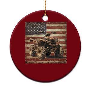 American Flag Quad 4 Wheeler Ceramic Ornament Vintage Retro Cool ATV Quadrider Off Road Clothing TS10 1pc Red Print Your Wear