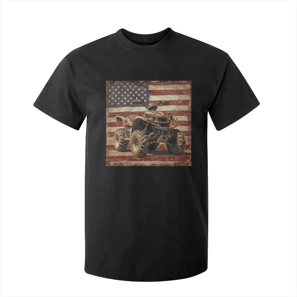 American Flag Quad 4 Wheeler T Shirt For Kid Vintage Retro Cool ATV Quadrider Off Road Clothing TS10 Black Print Your Wear