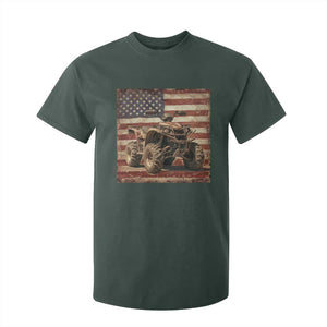 American Flag Quad 4 Wheeler T Shirt For Kid Vintage Retro Cool ATV Quadrider Off Road Clothing TS10 Dark Forest Green Print Your Wear