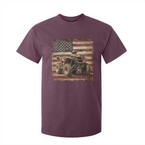 American Flag Quad 4 Wheeler T Shirt For Kid Vintage Retro Cool ATV Quadrider Off Road Clothing TS10 Maroon Print Your Wear