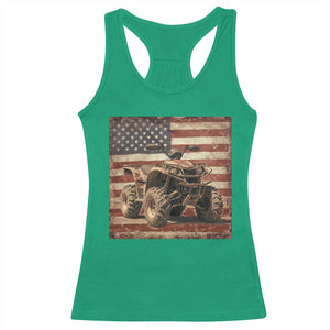 American Flag Quad 4 Wheeler Racerback Tank Top Vintage Retro Cool ATV Quadrider Off Road Clothing TS10 Irish Green Print Your Wear
