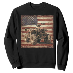 American Flag Quad 4 Wheeler Sweatshirt Vintage Retro Cool ATV Quadrider Off Road Clothing TS10 Black Print Your Wear