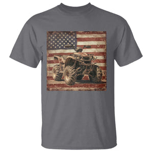 American Flag Quad 4 Wheeler T Shirt Vintage Retro Cool ATV Quadrider Off Road Clothing TS10 Charcoal Print Your Wear