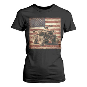 American Flag Quad 4 Wheeler T Shirt For Women Vintage Retro Cool ATV Quadrider Off Road Clothing TS10 Black Print Your Wear