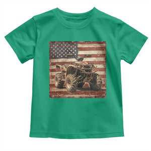 American Flag Quad 4 Wheeler Toddler T Shirt Vintage Retro Cool ATV Quadrider Off Road Clothing TS10 Irish Green Print Your Wear