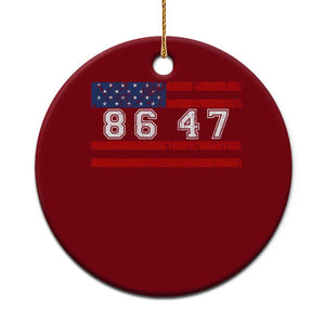 86 47 Ceramic Ornament Impeach 47th President US Flag 8647 TS10 1pc Red Print Your Wear