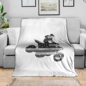 Cool ATV Throw Blanket Quad 4 Wheeler ATV Riding American Flag TS10 Print Your Wear